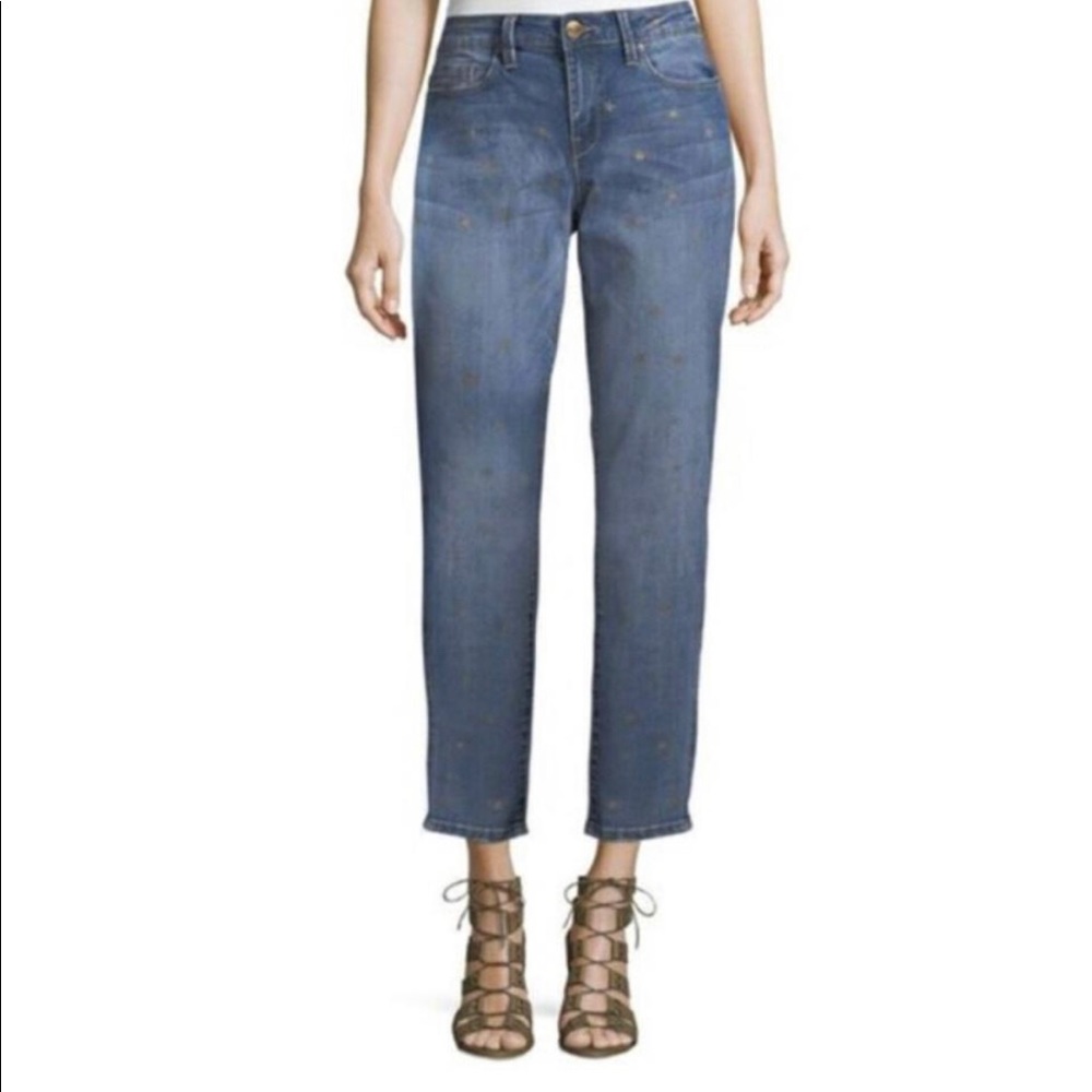Nanette Lapore ‘Thompson Boyfriend’ jeans with Star Printed Authentic Origami